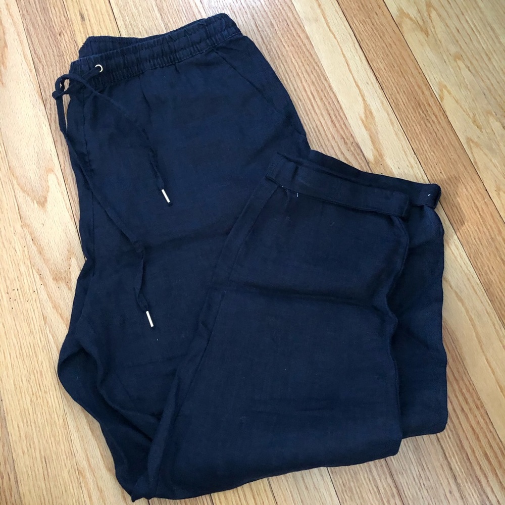 cropped linen pants